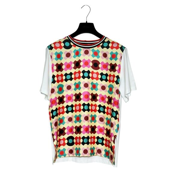 La DoubleJ Groovy Dot Silk Twill Geometric T-Shirt Size Small - Picture 3 of 10